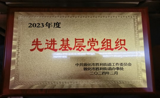 2024年2月1日，物业总公司敦化项目党支部被授予“2023年度先进基层党组织”荣誉称号_副本.jpg